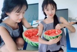 夏日吃瓜拍照滤镜